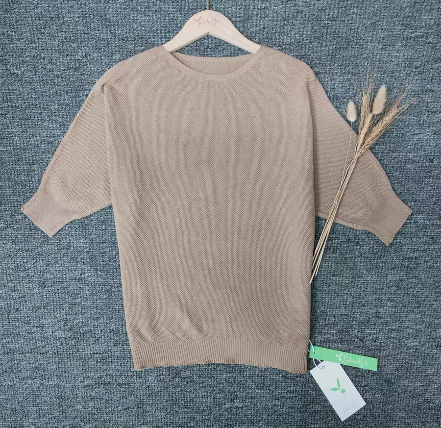 Mabel Oversized Three Quarter Sleeve Sweater