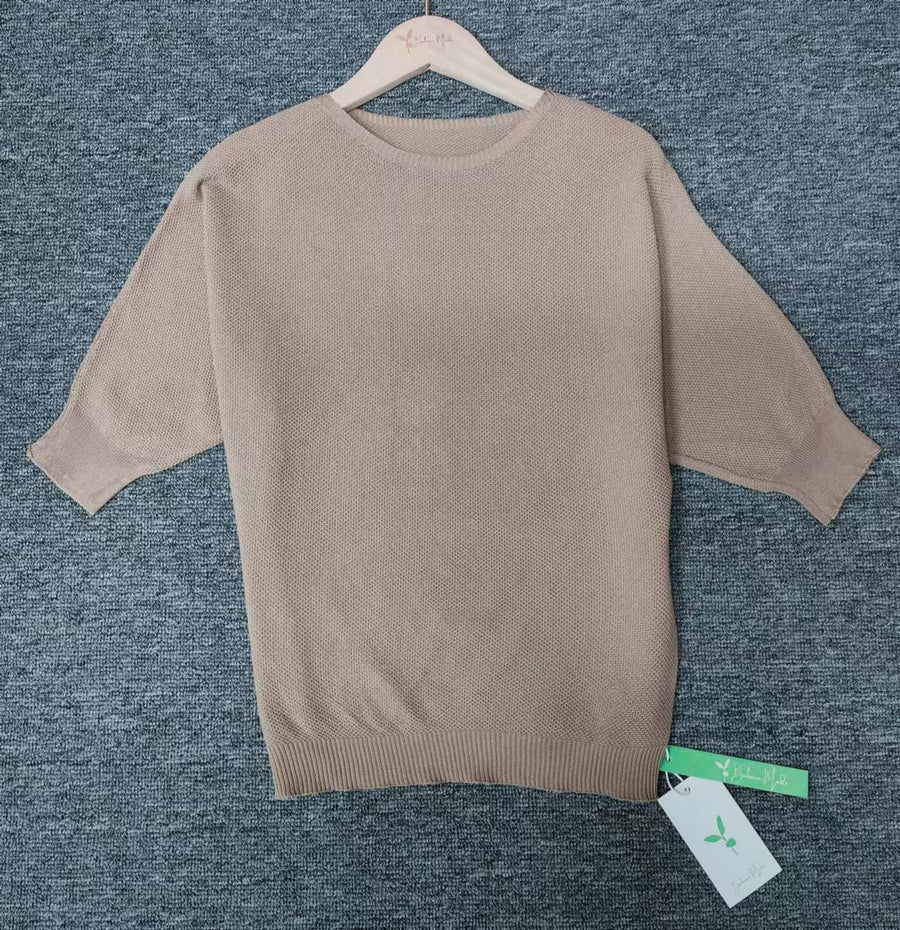 Mabel Oversized Three Quarter Sleeve Sweater