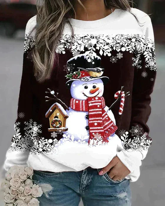 Coline Colorful Snowman Sweater