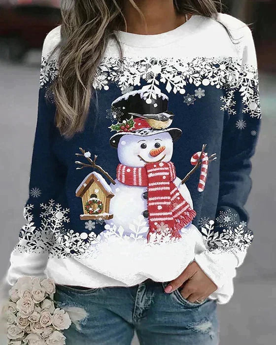 Coline Colorful Snowman Sweater