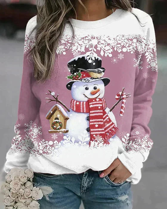 Coline Colorful Snowman Sweater