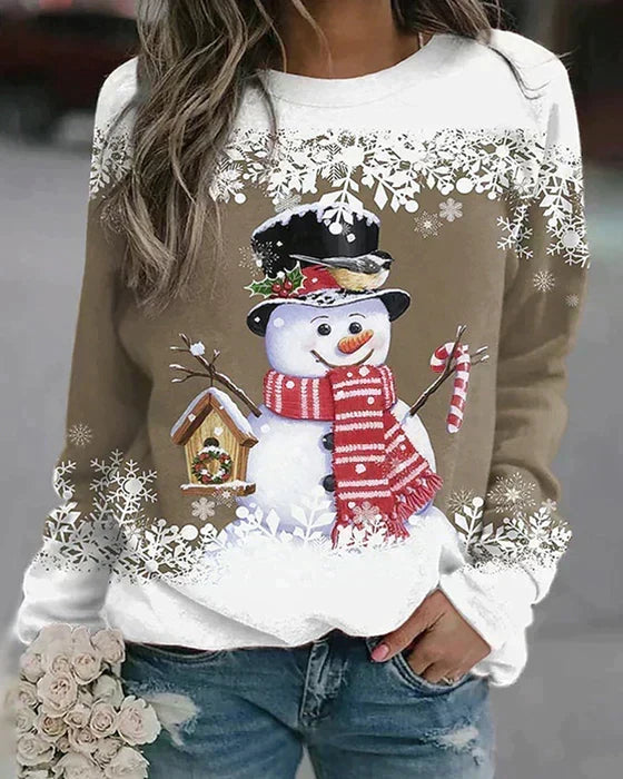 Coline Colorful Snowman Sweater