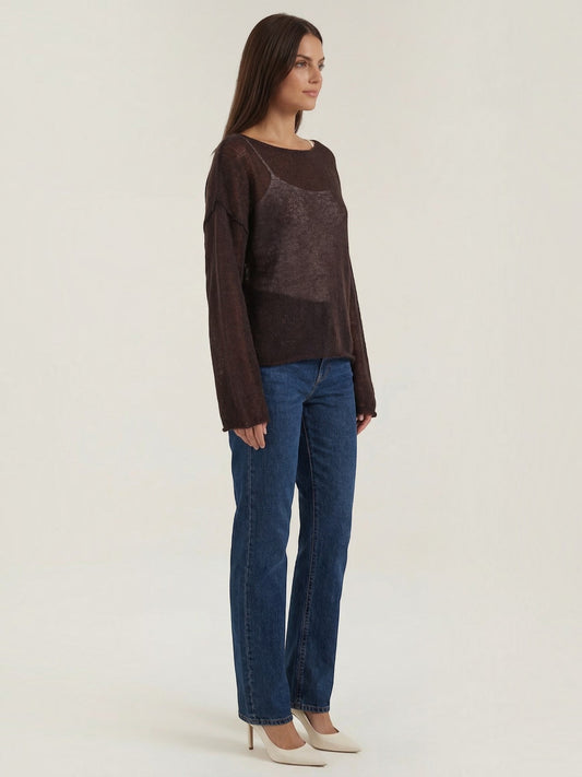 Pam Mohair Blend Open Knit Oversized Sweater