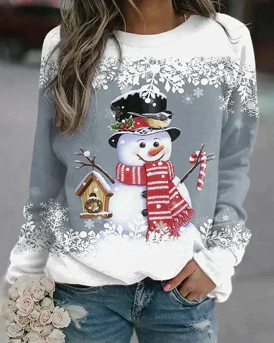 Coline Colorful Snowman Sweater