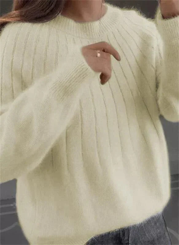 Ombeline Fluffy Knit Sweater