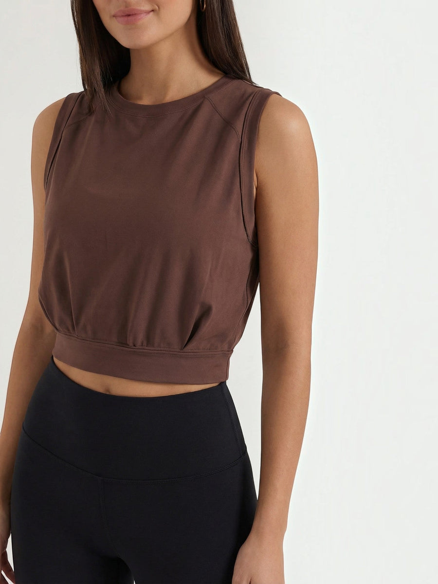 Faye Cotton Blend Crop Tank Top
