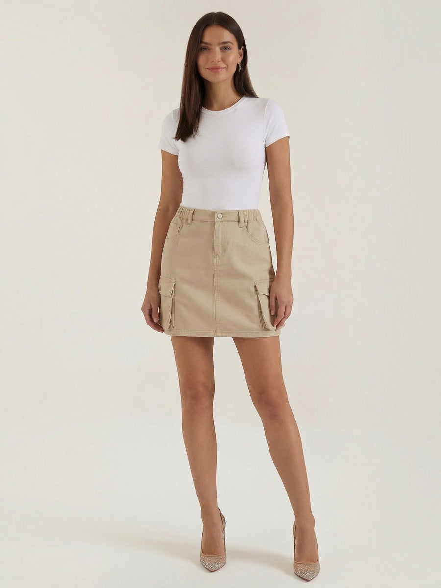 Ivy Cotton Cargo Mini Skirt