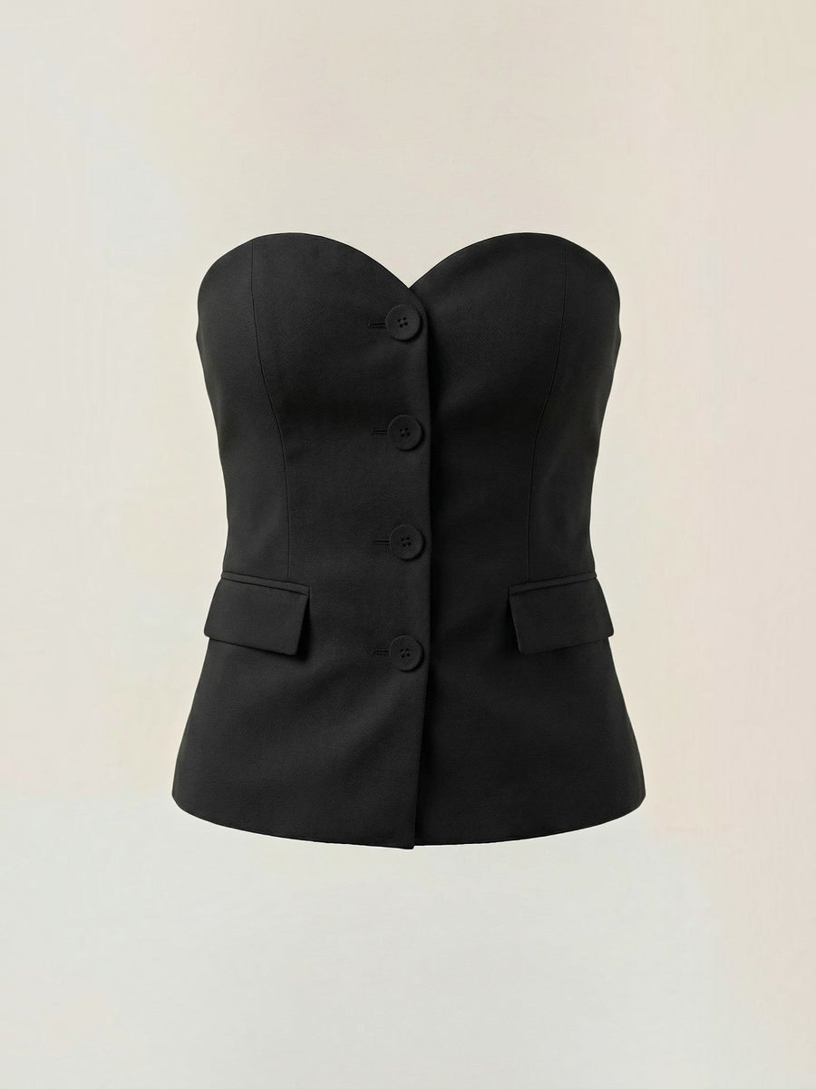 Fiona Off Shoulder Button Front Top