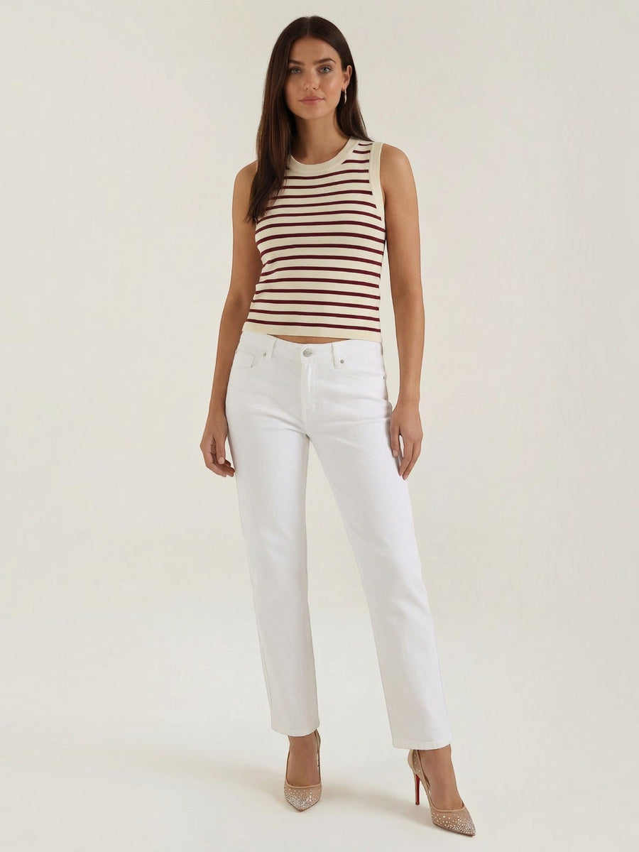 Heloise Striped Knit Crop Top