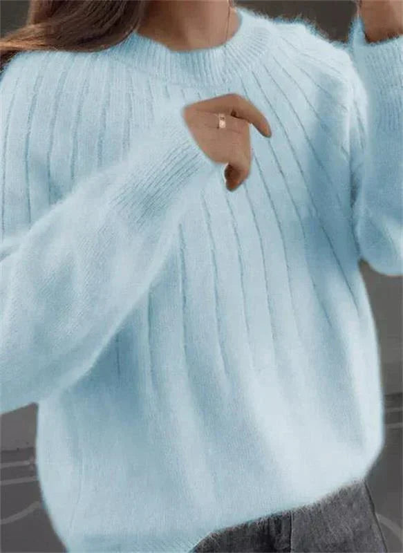 Ombeline Fluffy Knit Sweater