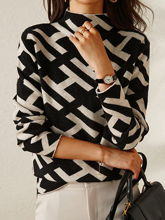Elske Geometric Pattern Sweater