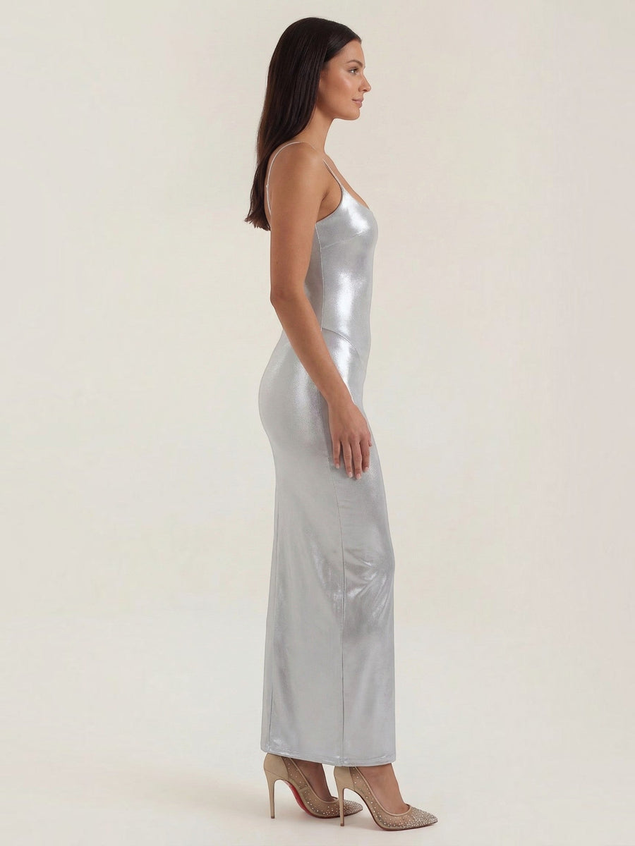 Uma Metallic Bodycon Maxi Dress
