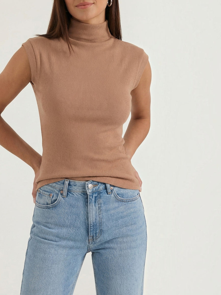 Cassandra Ribbed Turtleneck Top