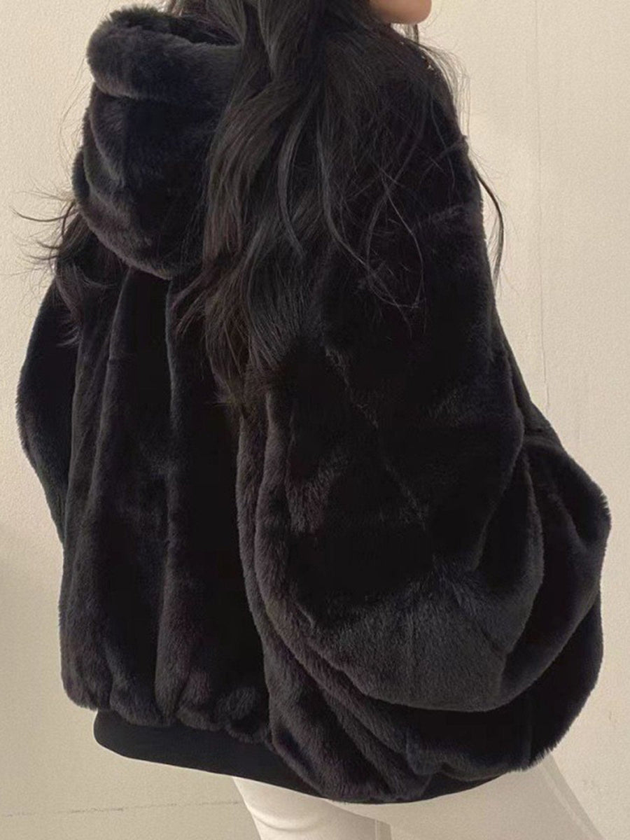 Linn Reversible Teddy Fleece Hooded Jacket