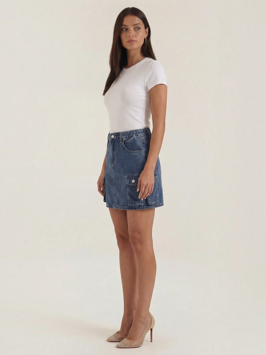 Ivy Cotton Cargo Mini Skirt