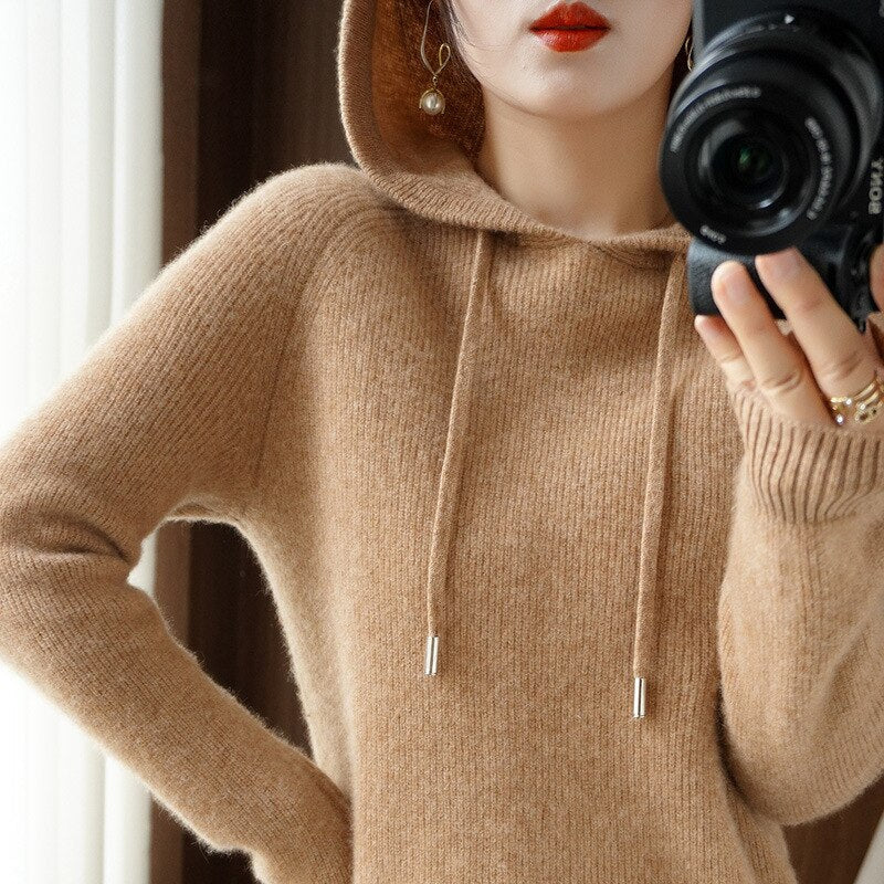 Adela Soft Knit Hooded Sweater