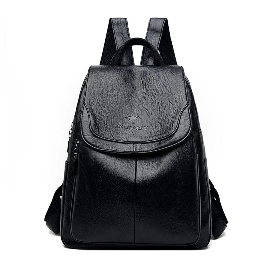 Salome Leather Flap Backpack