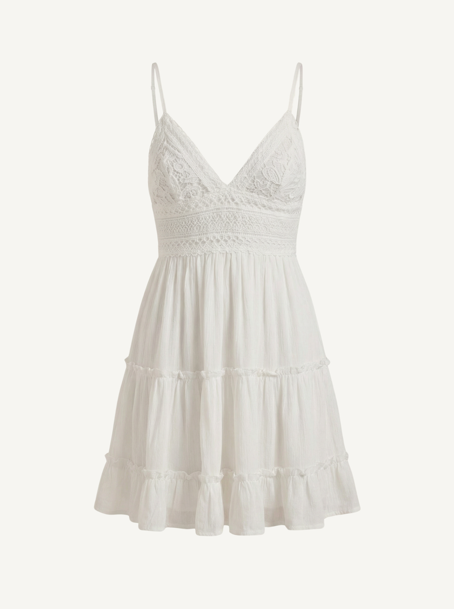 Christy Lace Bodice Tiered Mini Sundress