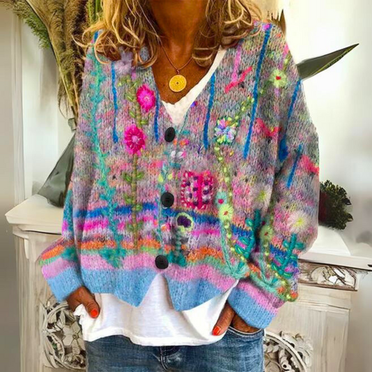 Odalys Printed Lightweight Cardigan