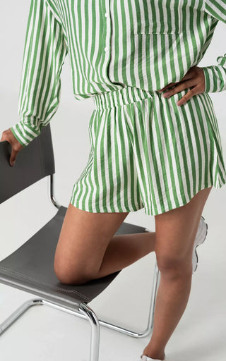 Julieann - Summer Shorts - Stripe Print