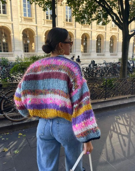 Marisol Striped Open Front Jacket