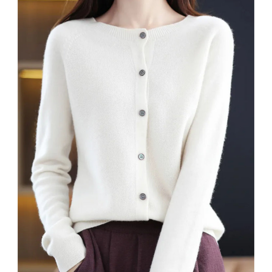 Irmgard V Neck Button Knit Cardigan