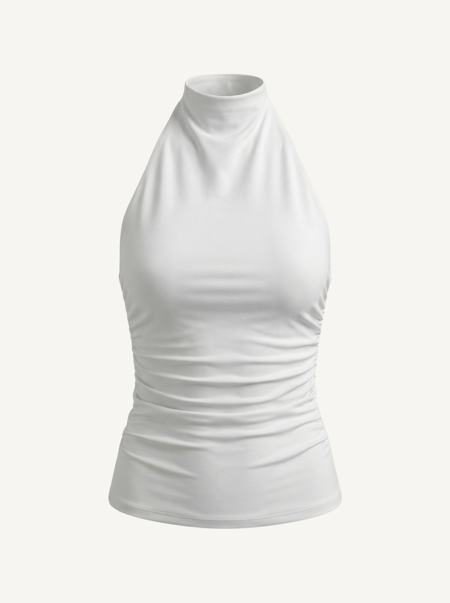 Eula Turtleneck Halter Open Back Top