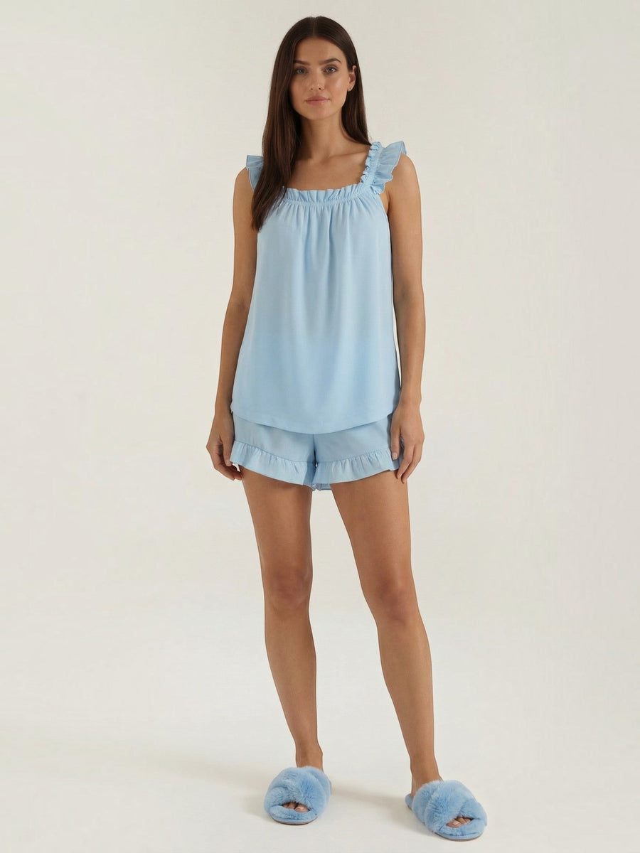 Helen Ruffle Trim Pyjama Set