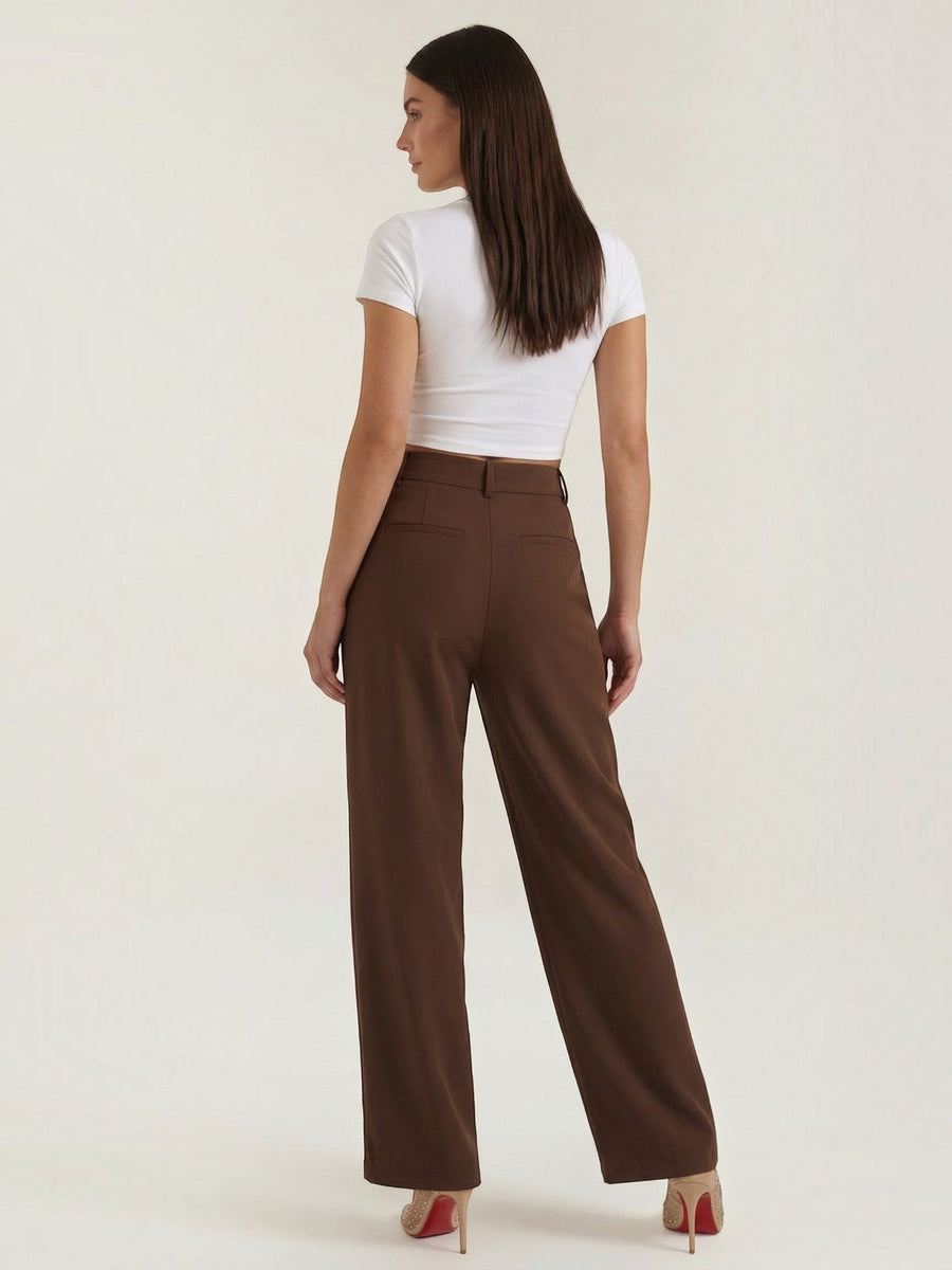 Emma Pleated High Waisted Wide Leg Pants