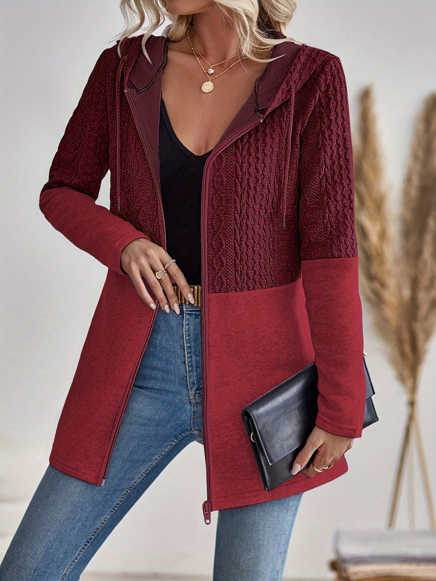 Maelle Knit Zip Up Hoodie