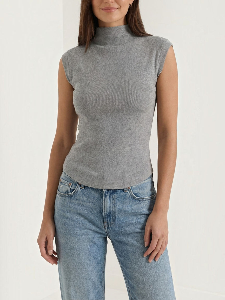 Cassandra Ribbed Turtleneck Top