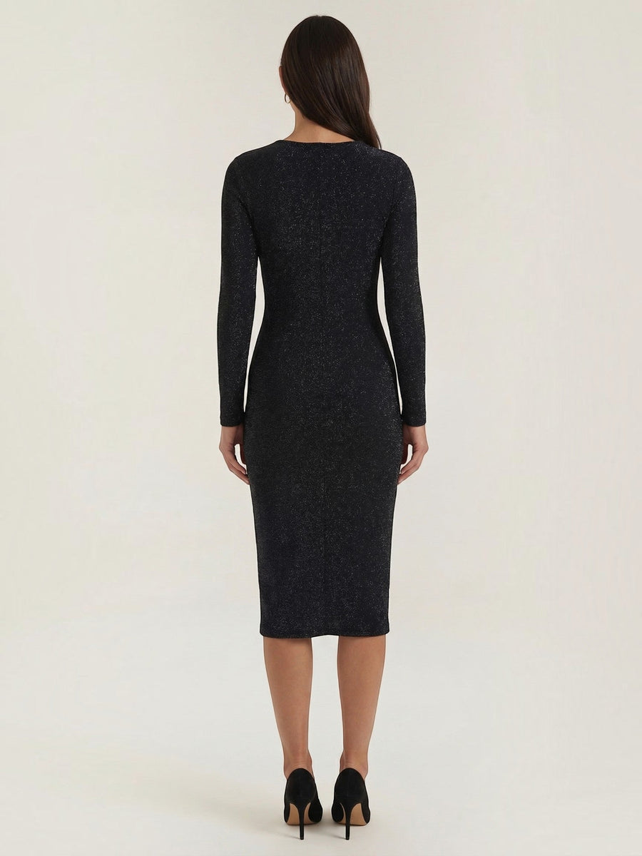 Seraphine Glitter Bodycon Midi Dress