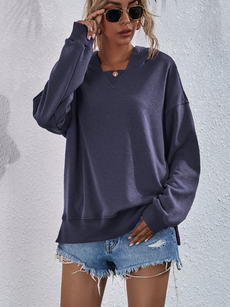 Skylar Oversized V Neck Hoodie