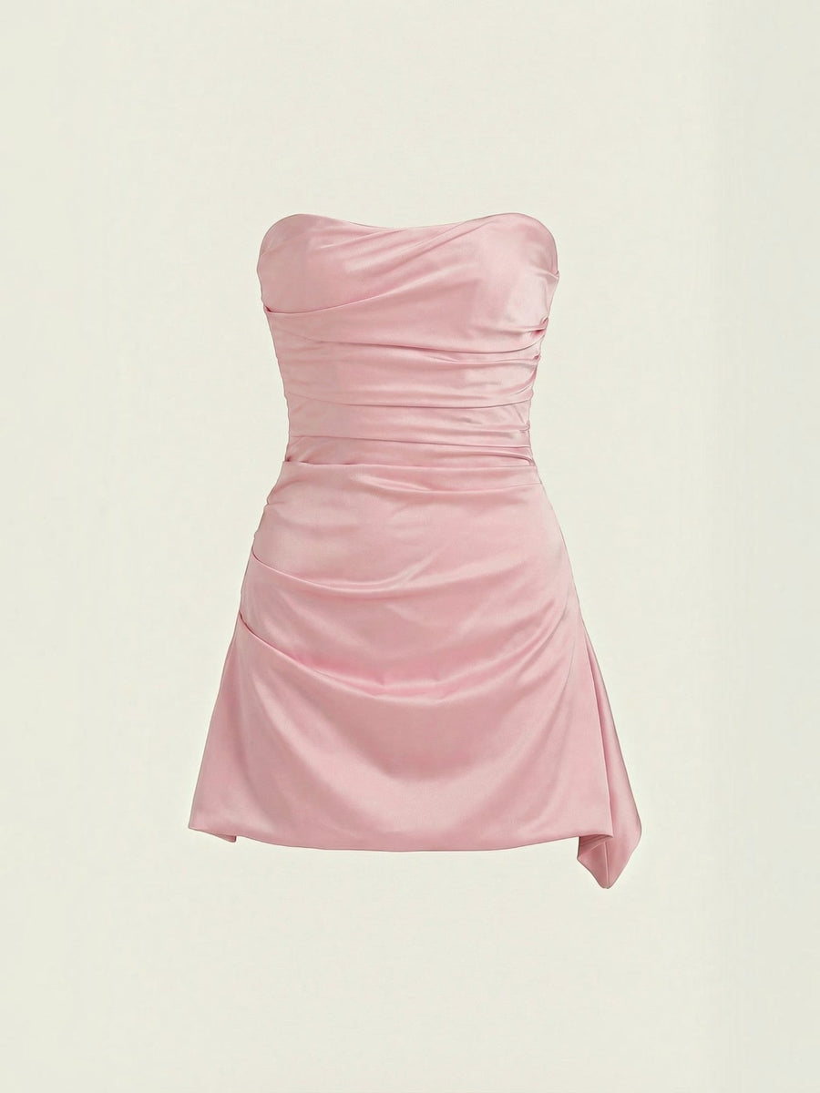 Genevieve Strapless Ruched Mini Dress