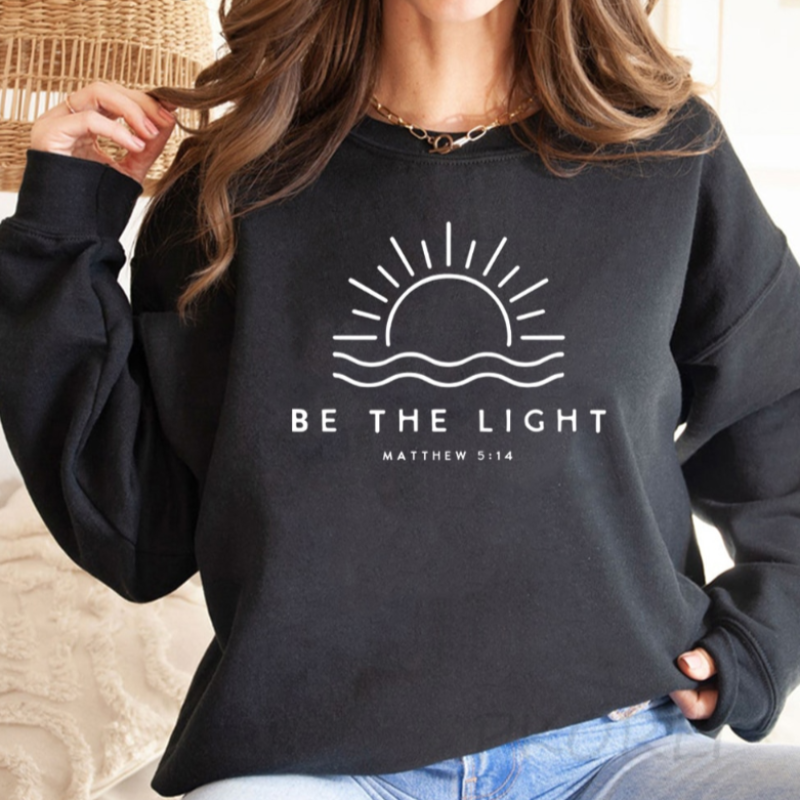 Berenice Be the Light Slogan Sweatshirt