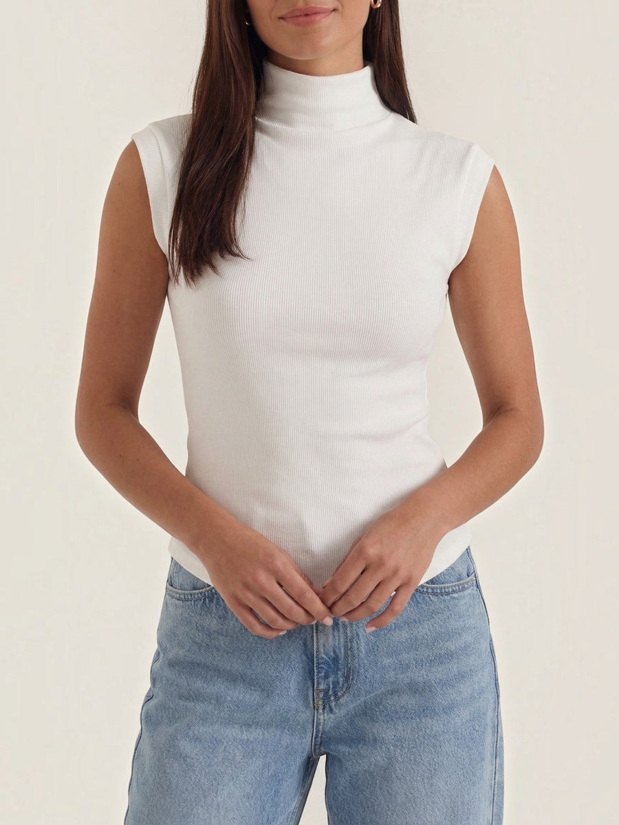 Cassandra Ribbed Turtleneck Top