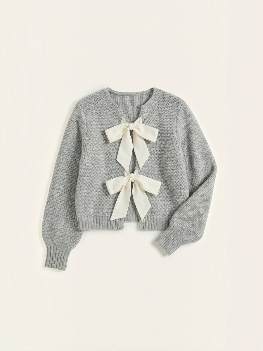 Cynthia Bow Tie Knit Cardigan
