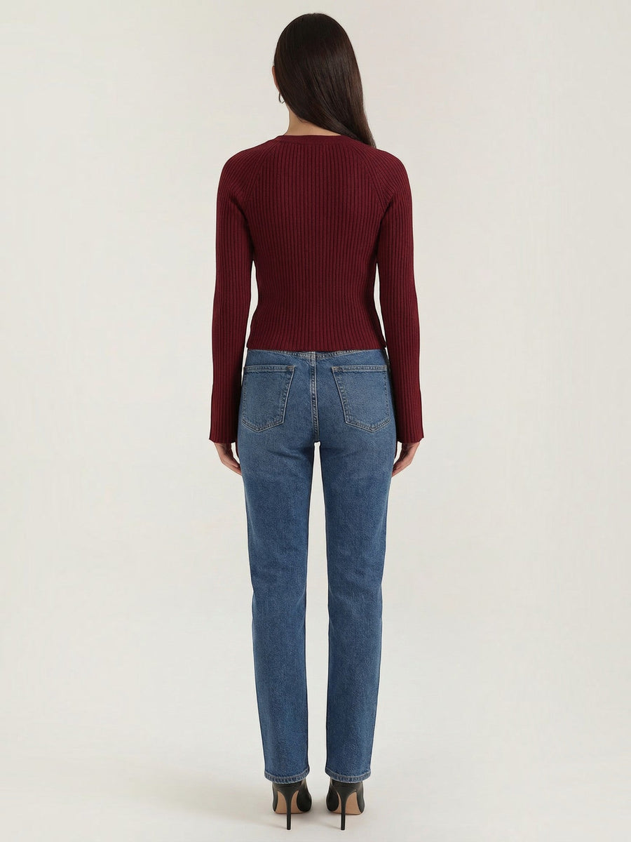 Betty Gold Button Ribbed Cardigan