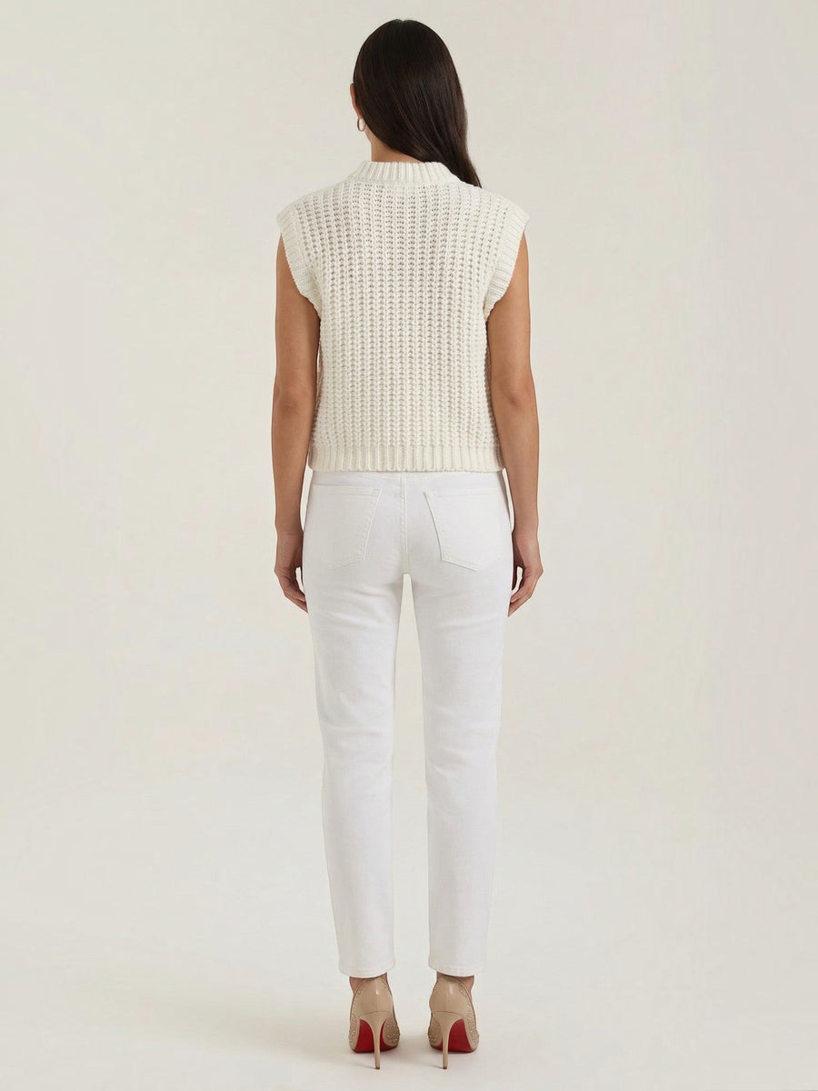 Philomena Chunky Knit Gold Button Vest