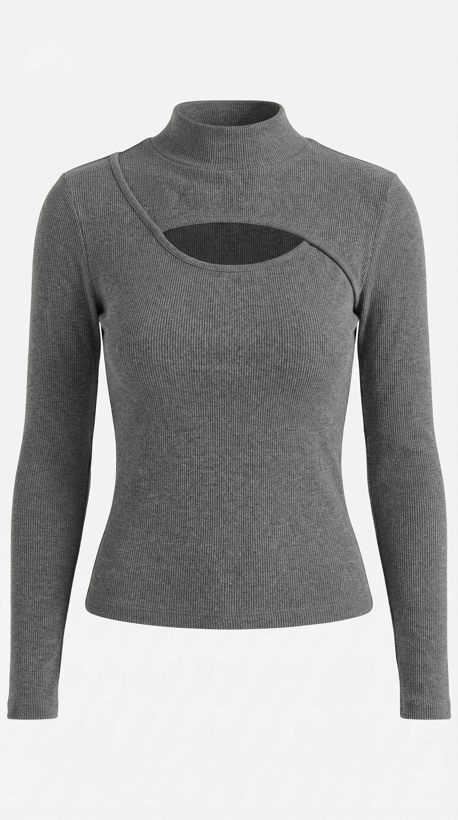 Barbara Chic Cutout Long-Sleeve Knit Top