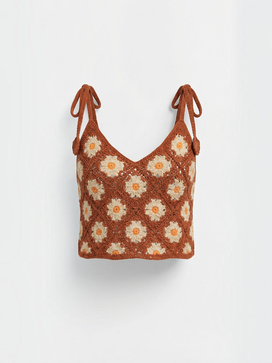Gretchen Floral Crochet Cami Top