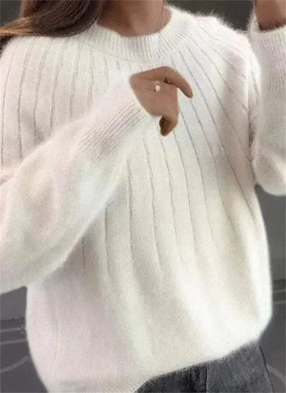 Ombeline Fluffy Knit Sweater