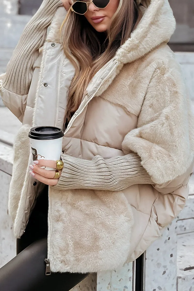 Friederike Insulated Jacket with Colorblock Hood