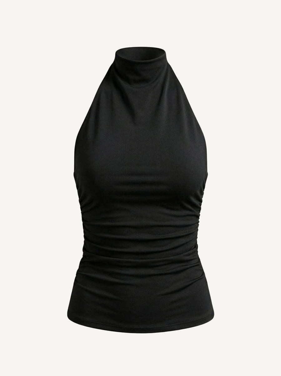 Eula Turtleneck Halter Open Back Top