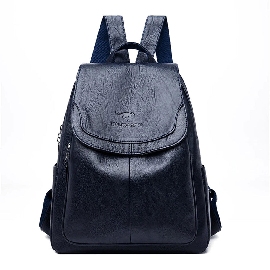 Salome Leather Flap Backpack