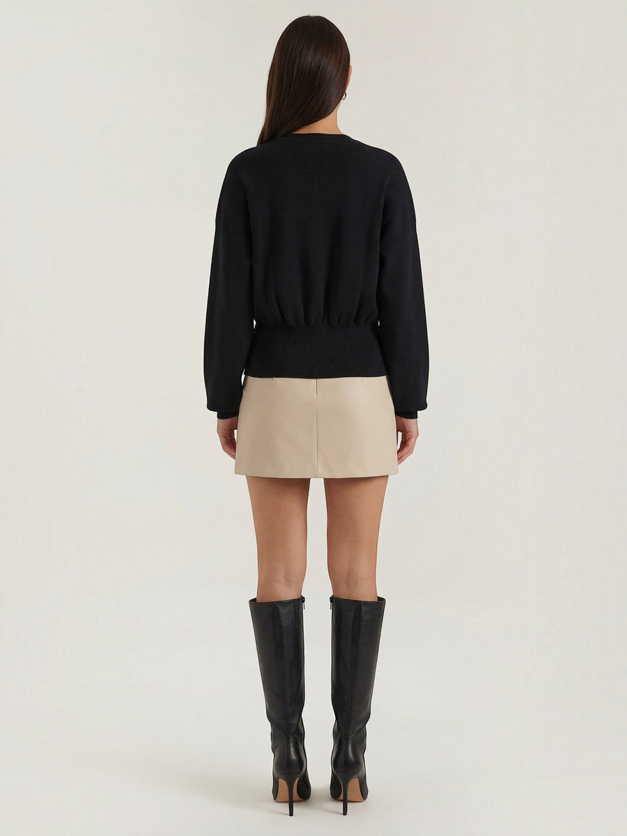 Christine Single Button Deep V Cardigan