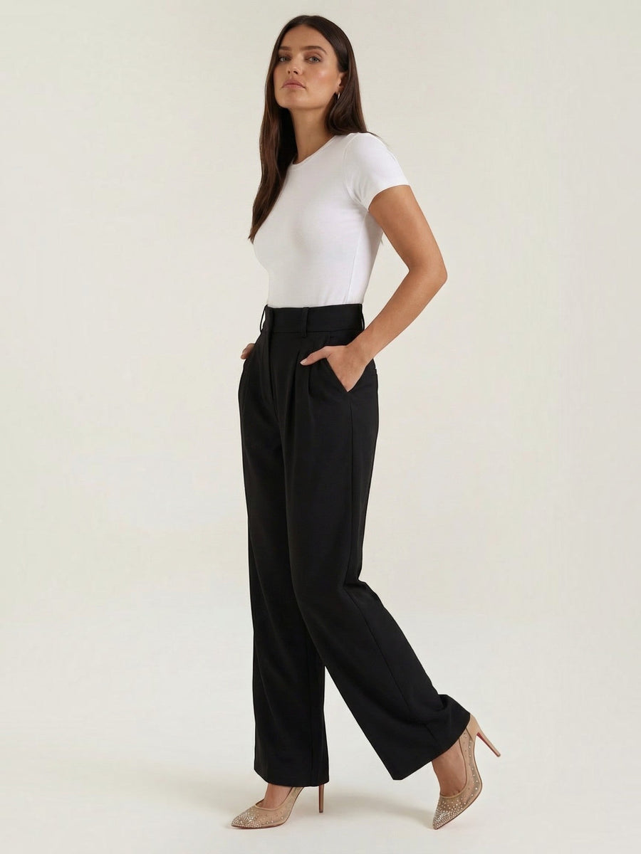 Emma Pleated High Waisted Wide Leg Pants