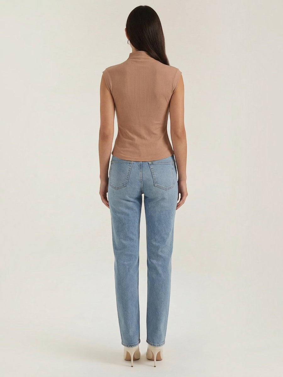 Cassandra Ribbed Turtleneck Top