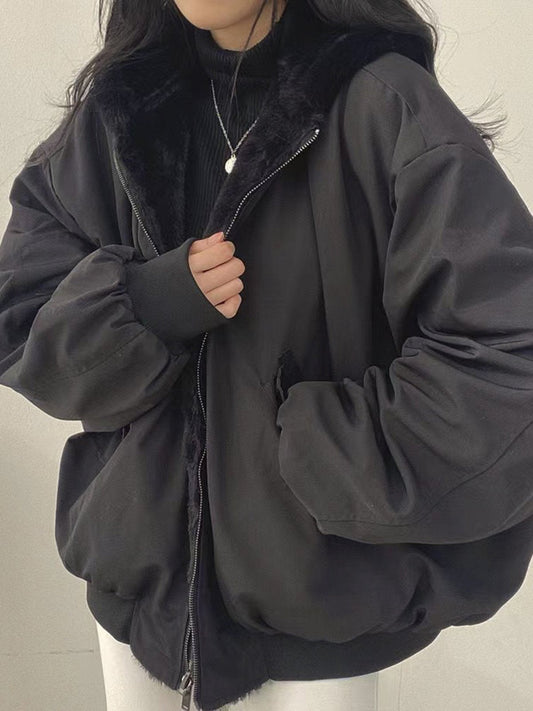 Linn Reversible Teddy Fleece Hooded Jacket