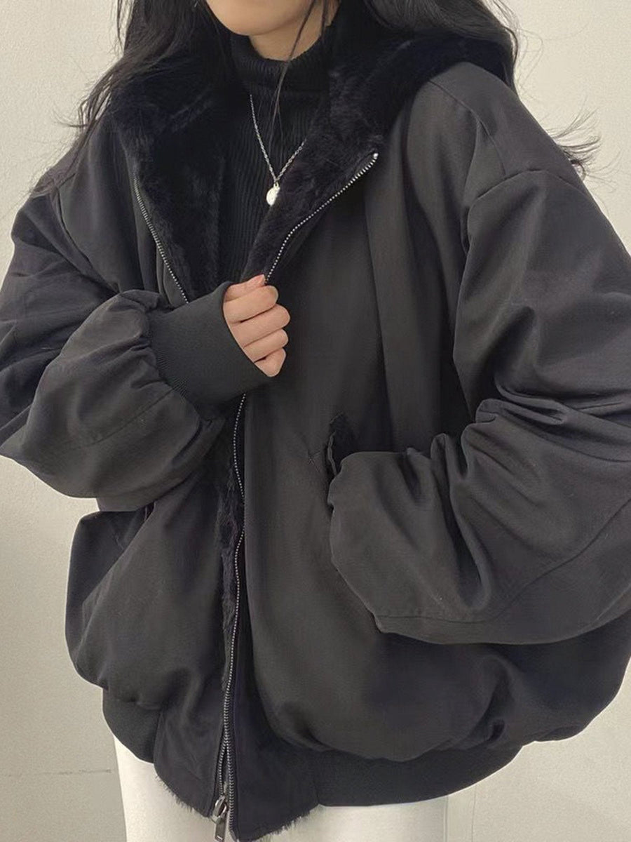 Linn Reversible Teddy Fleece Hooded Jacket